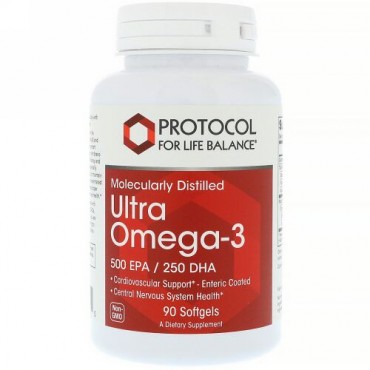 Protocol for Life Balance, Ultra Omega-3, 500 EPA / 250 DHA, 90 Softgels (Discontinued Item)