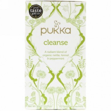 Pukka Herbs, クレンズハーブティー、カフェインフリー、20袋、1.27オンス (36 g)