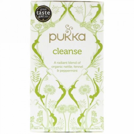 Pukka Herbs, クレンズハーブティー、カフェインフリー、20袋、1.27オンス (36 g)