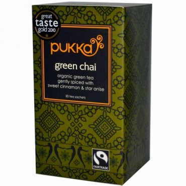 Pukka Herbs, Green Chai, 20 Tea Sachets, 1.41 oz (40 g) (Discontinued Item)
