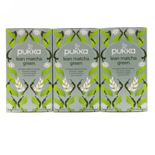 Pukka Herbs, リーン抹茶グリーン、3パック、ハーブティーサッシェ各20袋 (Discontinued Item)