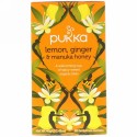 Pukka Herbs, Lemon Ginger & Munka Honey Tea, 20 Herbal Tea Sachets, 0.07 oz (2 g) Each