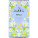 Pukka Herbs, リラックス、カフェインフリー、20ハーブティーバッグ、1.41オンス (40 g)