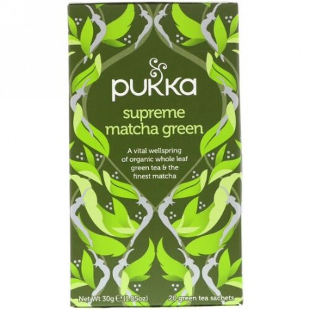 Pukka Herbs, Supreme Matcha Green, 20 Green Tea Sachets - 1.05 oz (30 g) Each