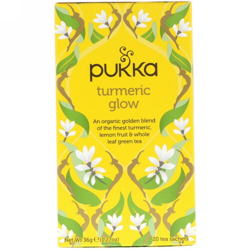 Pukka Herbs, ターメリックグローティー、20ティーバッグ、1.27 oz (36 g)