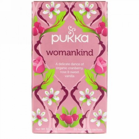 Pukka Herbs, ウーマンカインド、カフェインフリー、ハーブティーサシェ20袋、1.05 oz (30 g)