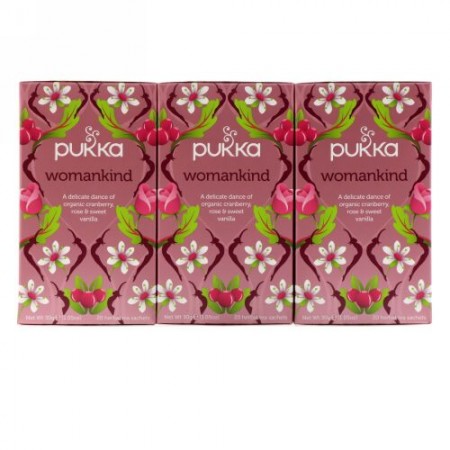 Pukka Herbs, ウーマンカインド、カフェインフリー、3パック、ハーブティーサシェ各20袋、 (Discontinued Item)