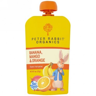 Pumpkin Tree Snacks, Peter Rabbit Organics, Organic Fruit Snack, Mango, Banana and Orange, 4 oz (113 g) (Discontinued Item)