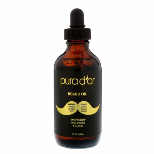Pura D'or, 髭用オイル、4 fl oz (118 ml) (Discontinued Item)
