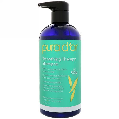 Pura D'or, スムージングセラピーシャンプー、16 fl oz (473 ml) (Discontinued Item)