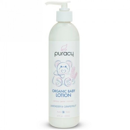 Puracy, オーガニックベビーローション、ラベンダー & グレープフルーツ、 12 液量オンス (355 ml) (Discontinued Item)
