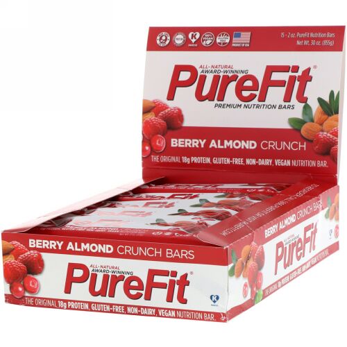 PureFit Bars, プレミアム栄養バー、ベリーアーモンドクランチ、15本、2オンス（57 g） (Discontinued Item)