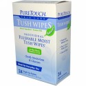 PureTouch Skin Care, インディビジュアル・フラッシャブル・モイストTush Wipes、使い捨てパック24枚 (Discontinued Item)
