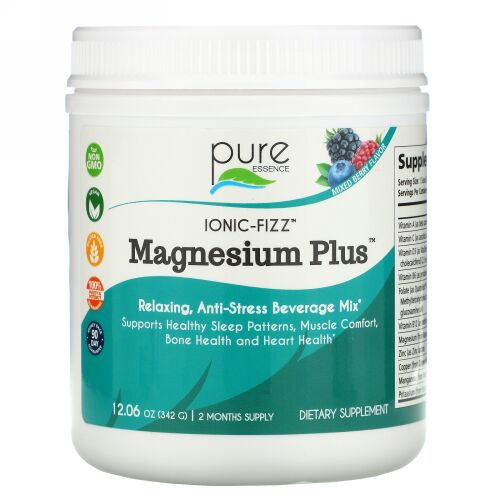 Pure Essence, Ionic-Fizz（イオニックフィズ）、Magnesium Plus（マグネシウムプラス）、ミックスベリー、342g（12.06オンス）