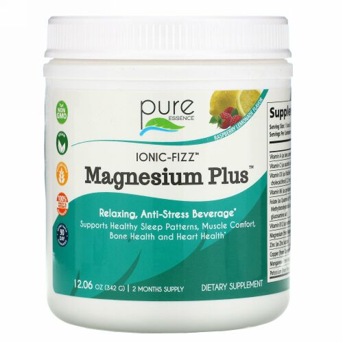 Pure Essence, Ionic-Fizz（イオニックフィズ）、Magnesium Plus（マグネシウムプラス）、ラズベリーレモネード、342g（12.06オンス）