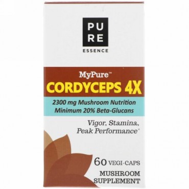 Pure Essence, MyPure、冬虫夏草 4X、ベジカプセル６0個 (Discontinued Item)