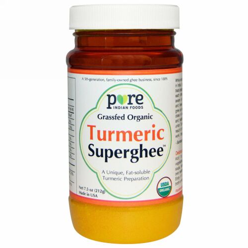 Pure Indian Foods, グラスフェッド オーガニック、 ウコンスーパーギー、 7.5 oz (212 g) (Discontinued Item)