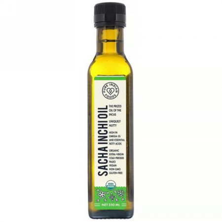 Pure Indian Foods, オーガニックコールドプレス製法エキストラヴァージン サチャインチオイル、250ml