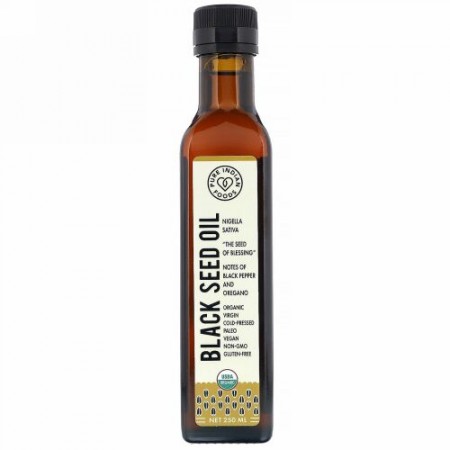 Pure Indian Foods, オーガニックコールドプレス ヴァージンブラックシードオイル、250ml