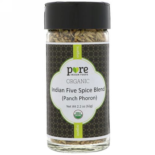 Pure Indian Foods, オーガニック・インド風5スパイスブレンド（パンチフォロン）、2.2 oz (62 g) (Discontinued Item)