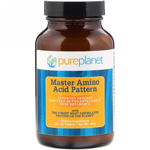Pure Planet, マスターアミノ酸パターン、1000mg、100粒