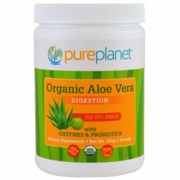 Pure Planet, オーガニックアロエベラ, 消化, 歯応えの良いアンブロシアりんご, 160 g (Discontinued Item)