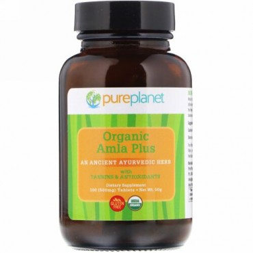 Pure Planet, オーガニックアムラプラス（Organic Amla Plus）, 500 mg, 100錠