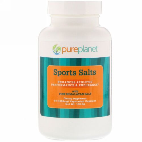 Pure Planet, スポーツソルト、1000mg、ベジタリアンカプセル90個