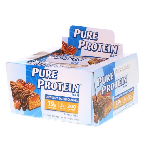 Pure Protein, チョコレート塩キャラメル・バー, 6本, 各1.76オンス (50 g)