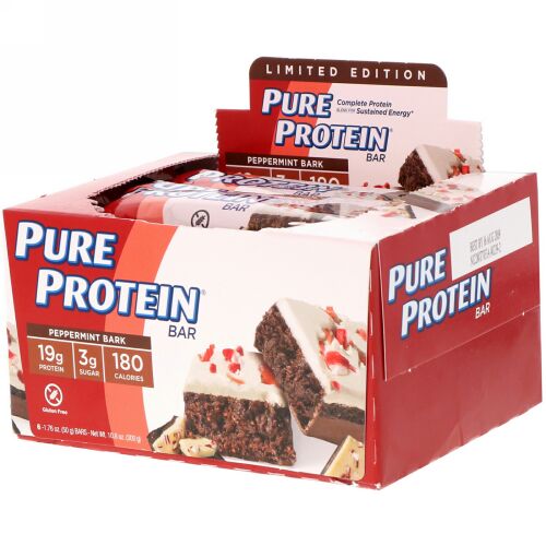 Pure Protein, ペパーミントバークバー、6本、各1.76 oz (50 g) (Discontinued Item)