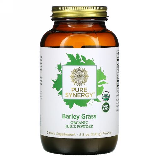 Pure Synergy, オーガニック大麦若葉液汁粉末、150g（5.3オンス）