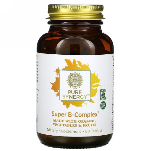 Pure Synergy, オーガニックSuper B-Complex（スーパーBコンプレックス）、タブレット60粒