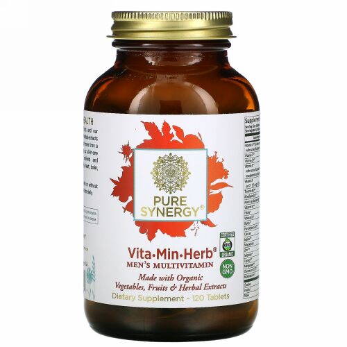 Pure Synergy, Vita·Min·Herb（ビタミンハーブ）、男性用マルチビタミン、120粒
