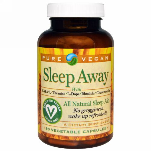 Pure Vegan, 睡眠促進剤、90植物性カプセル (Discontinued Item)
