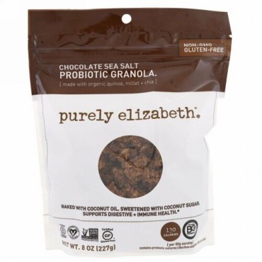 Purely Elizabeth, Probiotic & Gluten-Free Granola, Chocolate Sea Salt, 8 oz (227 g) (Discontinued Item)