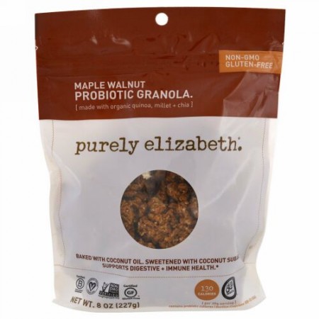 Purely Elizabeth, プロバイオティクス グラノーラ, メープルウォルナッツ, 8 oz (227 g) (Discontinued Item)