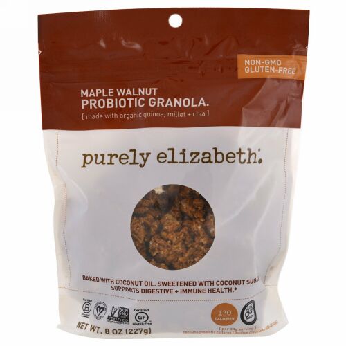 Purely Elizabeth, プロバイオティクス グラノーラ, メープルウォルナッツ, 8 oz (227 g) (Discontinued Item)