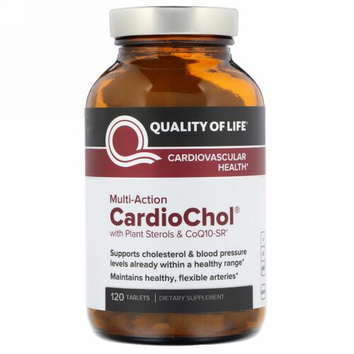 Quality of Life Labs, プラントステロール コエンザイムQ10-SR入りカルディオコール、マルチアクション、120錠 (Discontinued Item)