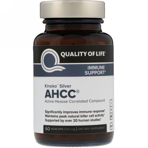 Quality of Life Labs, キノコシルバーAHCC、250mg、植物性カプセル60粒 (Discontinued Item)