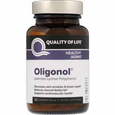 Quality of Life Labs, Oligonol®（オリゴノール）、100 mg、30 ベジカプセル