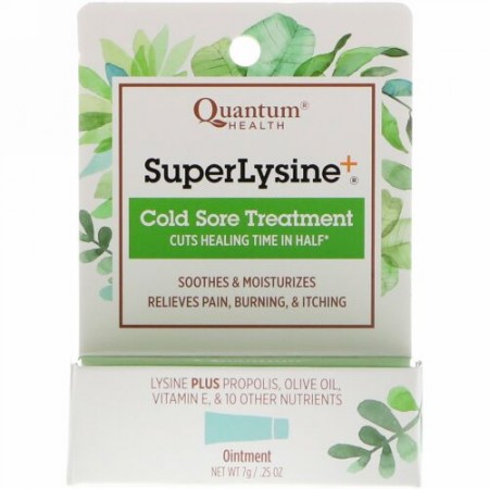 Quantum Health, スーパーリジン+、コールドソアトリートメント、0.25オンス（7 g）