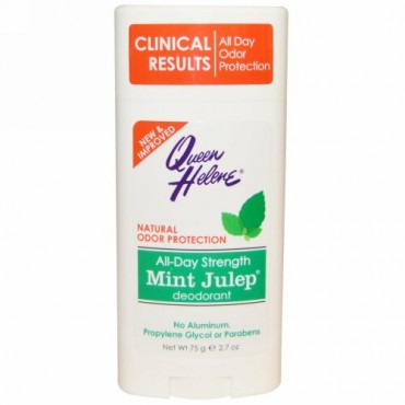 Queen Helene, オールデイ強力 ミントジュレップデオドラント、 2.7 oz (75 g) (Discontinued Item)