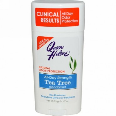 Queen Helene, オールデイ強力 ティーツリー デオドラント、 2.7 oz (75 g) (Discontinued Item)