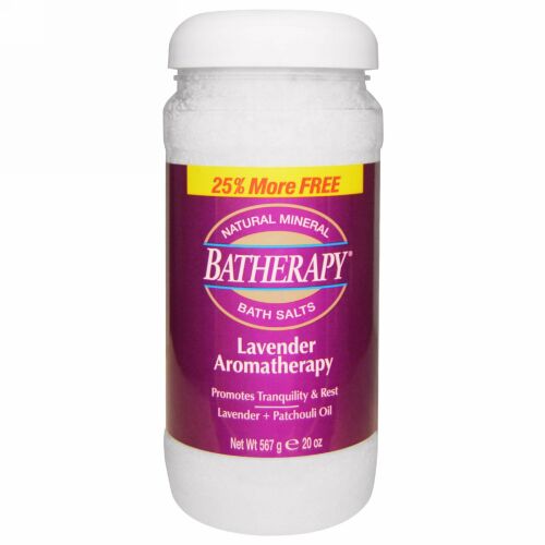 Queen Helene, バセラピー（Batherapy）, ナチュラルミネラルバスソルト（Natural Mineral Bath Salts）, 、ラベンダーアロマセラピー, 20オンス (567 g) (Discontinued Item)