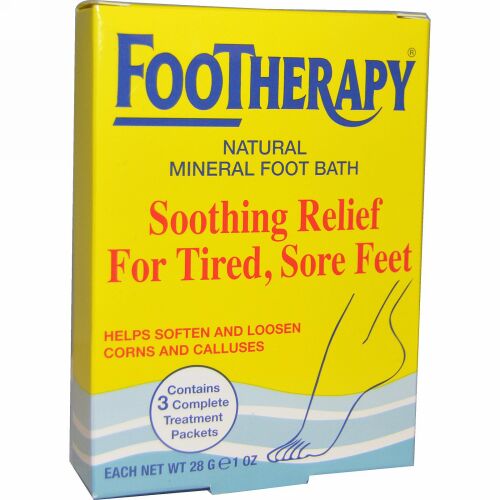 Queen Helene, フッセラピー（FooTherapy）, 天然ミネラルフットバス（足浴）, 3パケット, 各1オンス（28 g） (Discontinued Item)