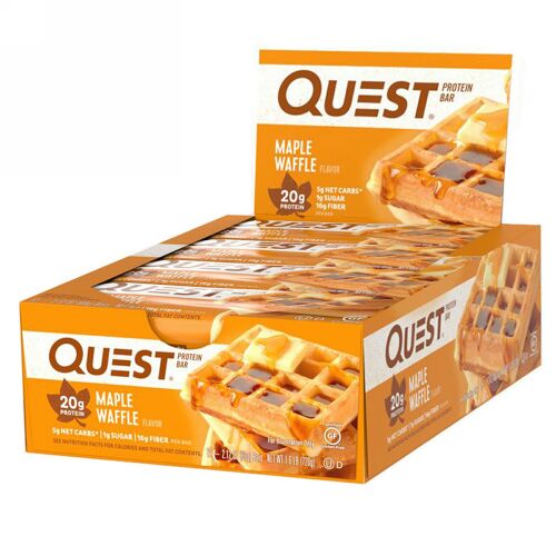 Quest Nutrition, プロテインバー、メープルワッフル、12本、各2.12 oz (60 g)