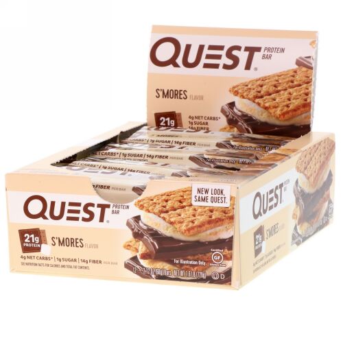 Quest Nutrition, プロテインバー, スモア・フレーバー, 12 本, 各 2.12 (60 g)