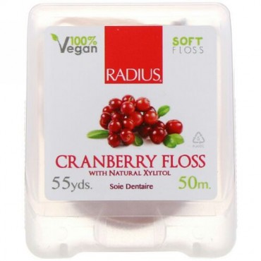 RADIUS, Cranberry Floss with Natural Xylitol, 55 yds (50 m) (Discontinued Item)