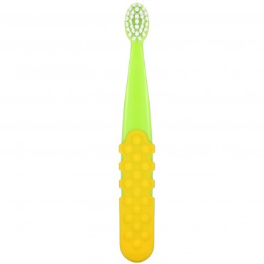 RADIUS, Totz Plus Toothbrush, 3+ Years, Extra Soft, Green/Yellow, 1 Toothbrush