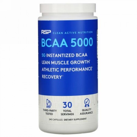 RSP Nutrition, BCAA5000、カプセル240粒